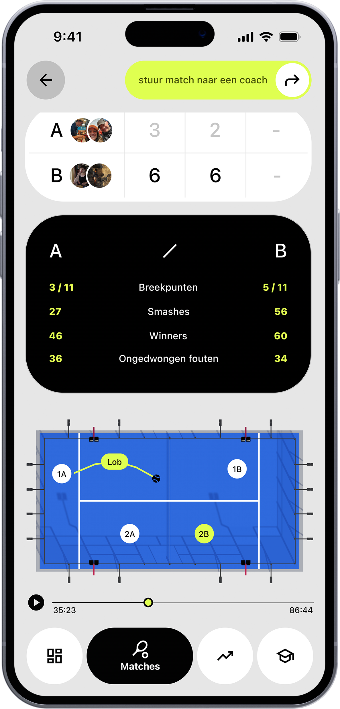 PadelUp mockup