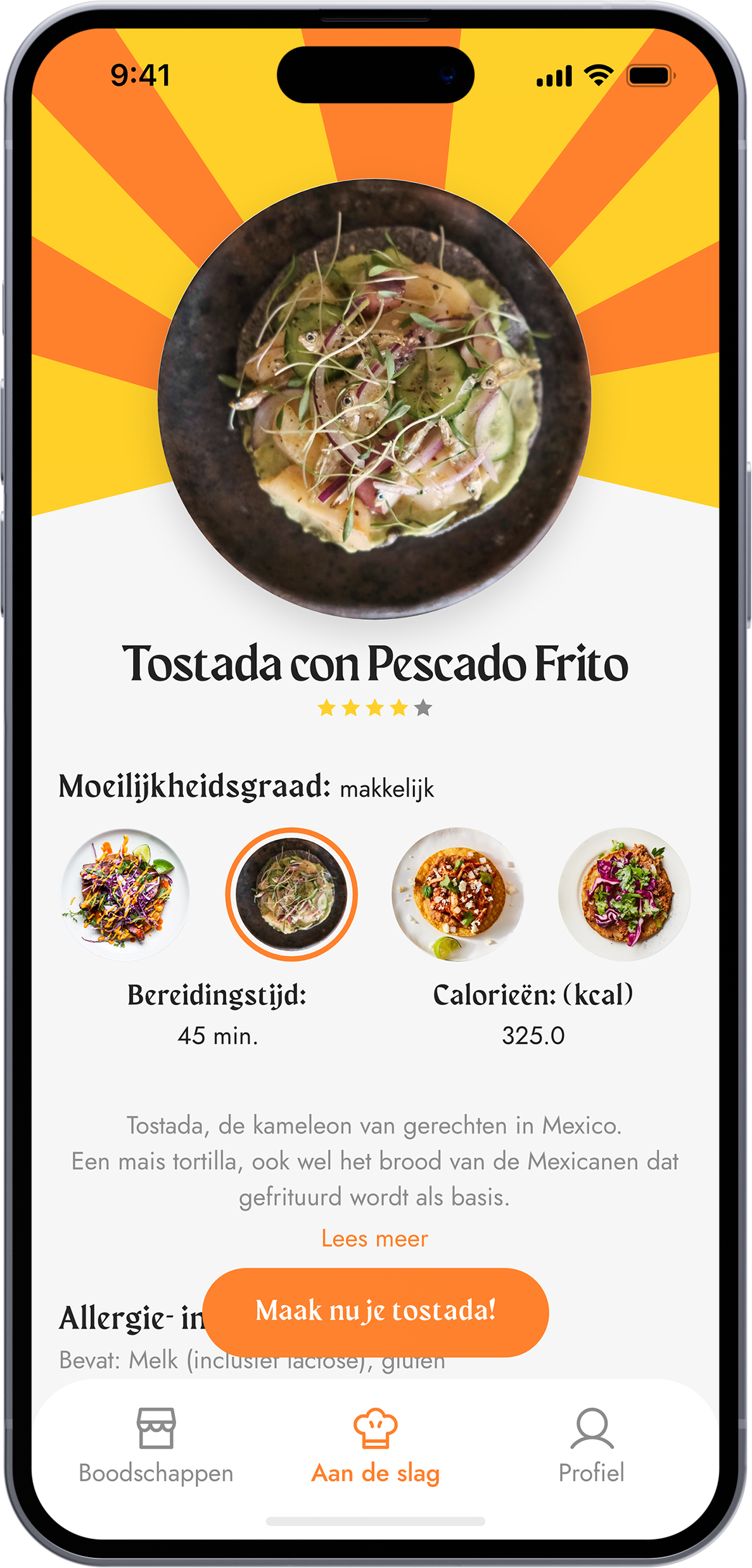 TosTada! mockup